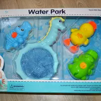 Детский набор для игр в ванной Водный парк развивающие интерактивные игрушки для купания детский сачок