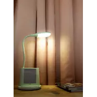 Настольная лампа с зеркалом yw9070 и USB выходом для зарядки телефона Голубой