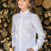 Белая хлопковая рубашка Багира для девочки Suzie р.146-164