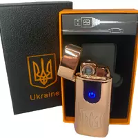 Електрична та газова запальничка Україна ЗСУ (з USB-зарядкою⚡️) HL-434 Golden-ice
