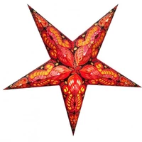 Светильник Звезда картонная 5 лучей RED GANESH ZARI