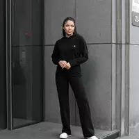 Жіночий спортивний костюм на флісі  Чорний 42