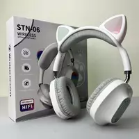 Беспроводные наушники Cat Ear RGB STN06 (Белый)