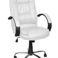 Компьютерное офисное кресло с эко кожи Malatec 8984 белое
