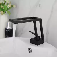 Смеситель современный для умывальника ванной комнаты, латунный смеситель с керамическим картриджем, Черный
