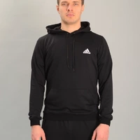 Чоловіча спортивна кофта-кенгуру adidas чорна, Ростовка (4 шт)