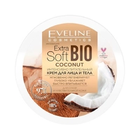 Интенсивно питательный крем для лица и тела eveline extra soft bio coconut (200 мл) (5903416019053)