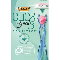 Станок для бритья женский BIC Miss Soleil Click Sensitive с 2 сменными картриджами (3086123644953)