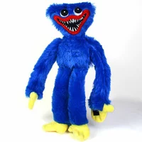 Хагі Ваги М'яка іграшка (Huggy Wuggy) Masyasha обіймашка монстрик з липучками на руках 36см синій