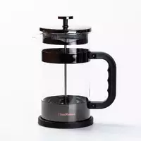 Френч-прес чайник скляний Haus Roland 1 літр із фільтром, чорний
