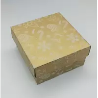 Коробка  "Новогодний рисунок " 14,5*14*72 см ( золотаяс кришкой)