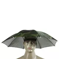 Камуфляжна парасолька для голови RESTEQ. Парасолька капелюх для рибалок. Парасолька на голову 50 см